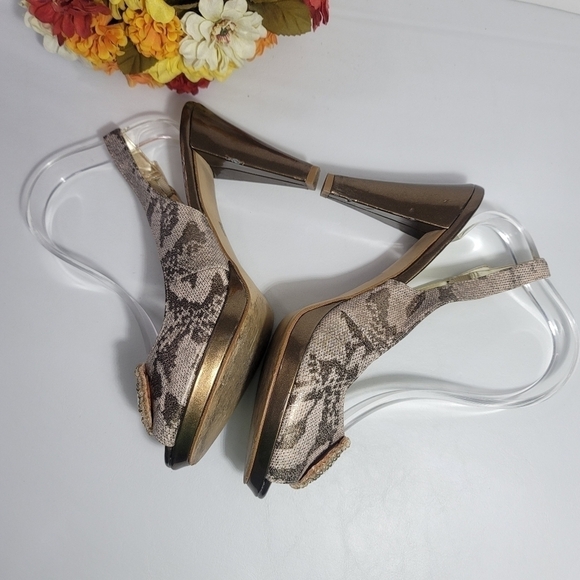 Anne klein women heels Snakeskin print size 10M - Picture 3 of 12